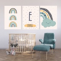 Pictură ArtShop Personalized Name Wall Art Triptych 60x90cm (SET397-XL-L)