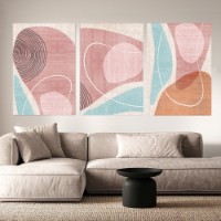 Pictură ArtShop Pink Abstraction Triptych 40x60cm (SET550-XL)