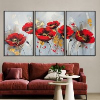 Pictură ArtShop Red Poppy Triplych 40x60cm (SET554-M-PL)