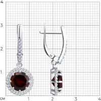 Cercei SOLOVOV JEWELRY 94-321-02052-2 4,29g imaginea #3 — magazin online Desire.md