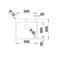 Кухонная мойка Blanco Supra 500-I F (526355) фото №2 — интернет-магазин Desire.md