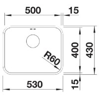 Кухонная мойка Blanco Supra 500-U (518205) фото №2 — интернет-магазин Desire.md