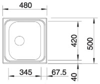 Chiuvetă de bucătărie Blanco Tipo 45 (525320) imaginea #2 — magazin online Desire.md