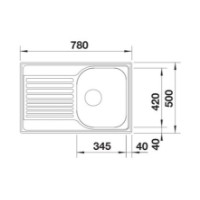 Кухонная мойка Blanco Tipo 45S (513441) фото №2 — интернет-магазин Desire.md