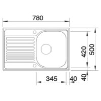 Кухонная мойка Blanco Tipo 45S (514104) фото №2 — интернет-магазин Desire.md
