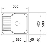 Chiuvetă de bucătărie Blanco Tipo 45S (516524) imaginea #2 — magazin online Desire.md