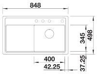 Chiuvetă de bucătărie Blanco Zenar 45S-FM (523818) imaginea #2 — magazin online Desire.md