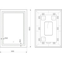 Oglindă baie Dubiel Vitrum Focus 80x100 Led (13160) imaginea #2 — magazin online Desire.md