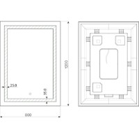 Oglindă baie Dubiel Vitrum Focus 80x120 Led (10839) imaginea #4 — magazin online Desire.md