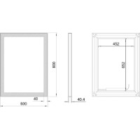 Oglindă baie Dubiel Vitrum Logan Black 60x80 Led (10523) imaginea #6 — magazin online Desire.md