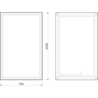 Oglindă baie Dubiel Vitrum Logan Black 75x120 Led (08784) imaginea #5 — magazin online Desire.md