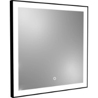 Oglindă baie Dubiel Vitrum Logan Black 80x100 Led (09570)
