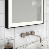 Oglindă baie Dubiel Vitrum Logan Black 80x100 Led (09570) imaginea #2 — magazin online Desire.md