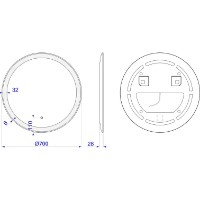 Oglindă baie Dubiel Vitrum Omega 70 Led (08565) imaginea #3 — magazin online Desire.md