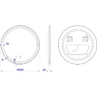 Oglindă baie Dubiel Vitrum Omega 85 Led (05191) imaginea #4 — magazin online Desire.md