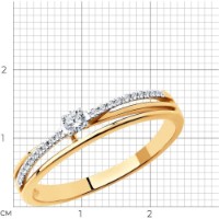 Кольцо SOLOVOV JEWELRY 1011318 s.18 1,69g фото №2 — интернет-магазин Desire.md