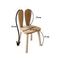 Scaun pentru copii Hanah Home Bunny Chair Brown imaginea #4 — magazin online Desire.md