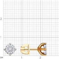 Cercei SOLOVOV JEWELRY 1022112 1,86gr imaginea #3 — magazin online Desire.md