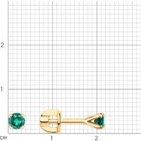 Cercei SOLOVOV JEWELRY 3020511 1,22g imaginea #2 — magazin online Desire.md