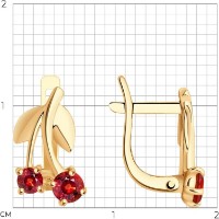 Cercei SOLOVOV JEWELRY 51-120-01464-1 1,51g imaginea #2 — magazin online Desire.md