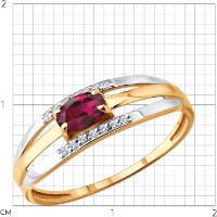 Кольцо SOLOVOV JEWELRY 51-210-01279-2 s.17,5 1,28g фото №3 — интернет-магазин Desire.md