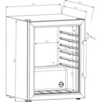 Vitrina frigorifică Cozze Refrigerator 60L (90540) imaginea #4 — magazin online Desire.md
