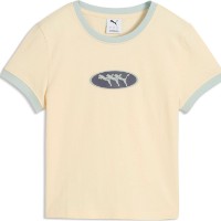 Tricou de dame Puma Future Archive Graphic Ringer Buttercream, s.M