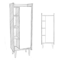Шкаф для кухни Hanah Home Lagomood Ruby Oak White фото №9 — интернет-магазин Desire.md