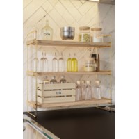 Suport bucătărie Hanah Home Masa Ustu 3 Katli Organizer Servis Rafi imaginea #4 — magazin online Desire.md