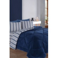 Lenjerie de pat L'Essentiel Soft Line Navy imaginea #2 — magazin online Desire.md