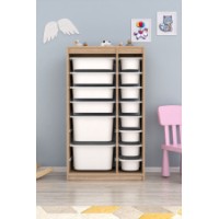 Etajeră pentru jucarii Hanah Home Montana Xs 2D4N8U Sonomo White