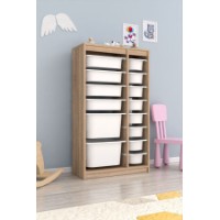 Etajeră pentru jucarii Hanah Home Montana Xs 2D4N8U Sonomo White imaginea #2 — magazin online Desire.md