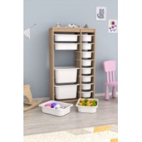 Etajeră pentru jucarii Hanah Home Montana Xs 2D4N8U Sonomo White imaginea #3 — magazin online Desire.md