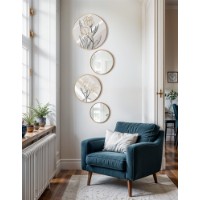 Panou decorativ Wallity Roundmirrorset 0004