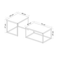 Набор журнальных столиков Hanah Home Leka Black фото №6 — интернет-магазин Desire.md