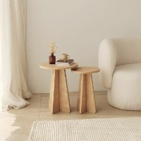 Набор журнальных столиков Hanah Home Mushroom Sapphire Oak фото №2 — интернет-магазин Desire.md