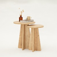 Набор журнальных столиков Hanah Home Mushroom Sapphire Oak фото №4 — интернет-магазин Desire.md