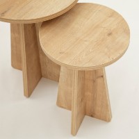 Набор журнальных столиков Hanah Home Mushroom Sapphire Oak фото №5 — интернет-магазин Desire.md