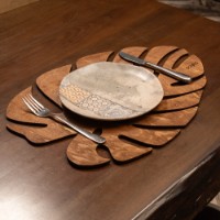 Șervețele de masă Hermia Monstera Walnut