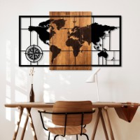 Декоративное панно Wallity World Map 1-L