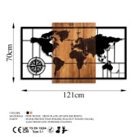 Panou decorativ Wallity World Map 1-L imaginea #6 — magazin online Desire.md