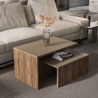 Набор журнальных столиков Hanah Home Twins Taupe Oak