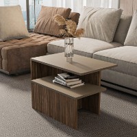 Набор журнальных столиков Hanah Home Twins Taupe Oak фото №2 — интернет-магазин Desire.md