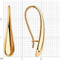 Cercei SOLOVOV JEWELRY 93-120-00844-1 2,03g imaginea #2 — magazin online Desire.md