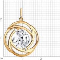 Pandantiv SOLOVOV JEWELRY 93-130-01286-1 1,72g imaginea #2 — magazin online Desire.md