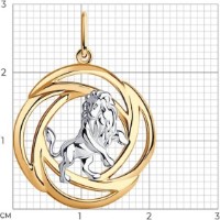 Pandantiv SOLOVOV JEWELRY 93-130-01289-1 1,91g imaginea #2 — magazin online Desire.md