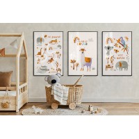 Pictură ArtShop Cute Animals Triptych 30x45cm (SET424-L)