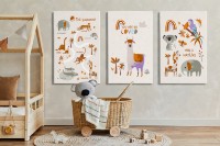 Pictură ArtShop Cute Animals Triptych 30x45cm (SET424)