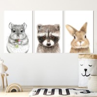 Картина ArtShop Cute Animals Triptych 30x45cm (SET547)
