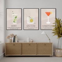 Pictură ArtShop Cocktails Triptych 40x60cm (SET400-M-L)